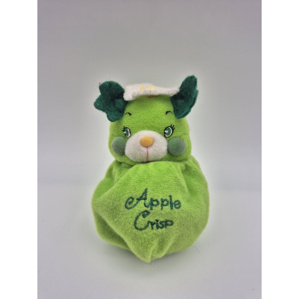 Popples Cutie-Fruity APPLE CRISP Mini 4" Popple 2001 Toymax Green Plush